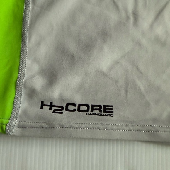 NRS H2Core Rashguard Shirt L Gray Green Mens Sun Protection Swim Paddle Surf - Picture 4 of 7